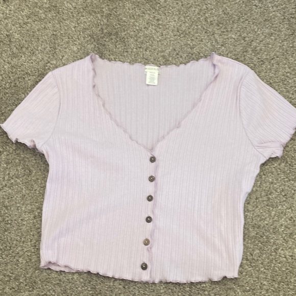 Bozzolo Tops - Bozzolo Lilac Ribbed Top